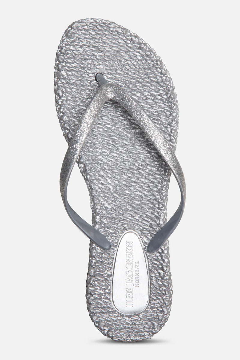 Ilse Jacobsen Silver Glitter Flip Flop BOHO BEACH FEST