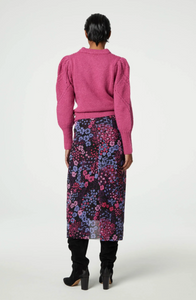 Fabienne Chapot Jessy Midi Skirt in Black/ Bubble Gum Pink