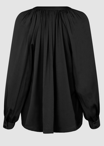 Second Female Drape Tunic Blouse in Black