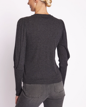 Berenice T-shirt with long puffed sleeves- Grey