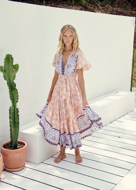 jaase taurus maxi dress Jaase Taurus Dress In Nara Print – BOHO BEACH FEST