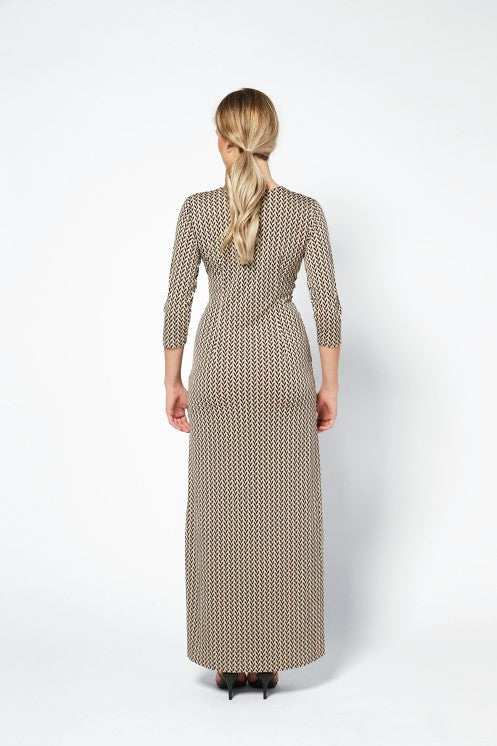 Taupe maxi dress hot sale