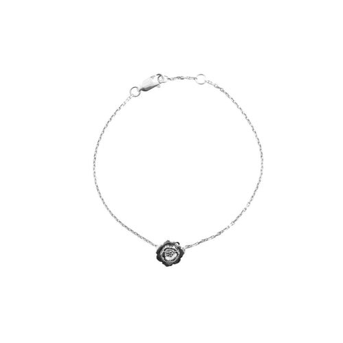 Pureshore Wildflower Bracelet in Sterling Silver with a White Diamond