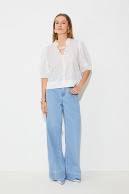 SUNCOO Luxy Blouse - White