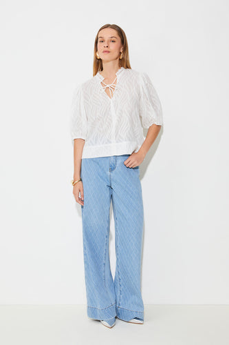 SUNCOO Luxy Blouse - White