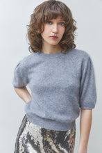 Suncoo - Short Plain Wool and Cashmere Jumper - Grey