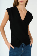 Pieszak - Vigga crossover knit top - Black