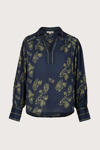 BRDR - Paisley Blouse - Navy Blue