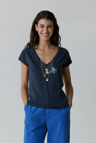 LEON & HARPER Tonton Caruso T-shirt Carbone