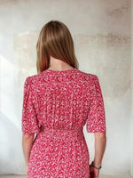 Sirens - Imelda Midi Dress - Ditsy Red