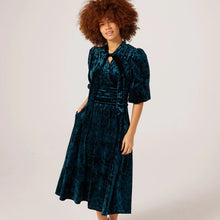 ONJENU Deborah Midi Dress - Teal Velvet