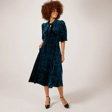 ONJENU Deborah Midi Dress - Teal Velvet