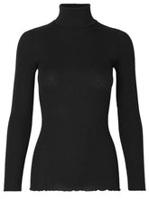 Rosemunde Turtleneck Silk Blouse in Black (Style 4514)