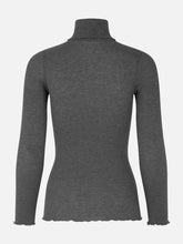 Rosemunde Turtleneck Silk Blouse in Dark Grey (Style 4514)