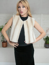 Nooki - Edelweiss faux fur gilet - cream zig zag
