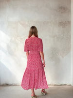 Sirens - Imelda Midi Dress - Ditsy Red
