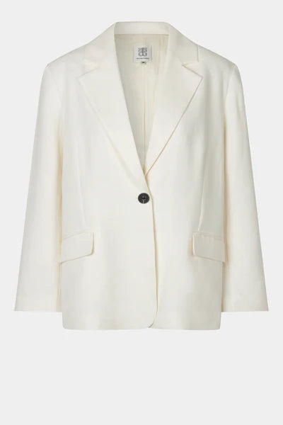 Second Female Lino Blazer - Creme