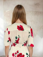 Sirens - Imelda Midi Dress - Cream Poppy