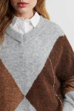 Secong Female - Forca Knit V-Neck - Light Grey Melange