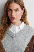 Secong Female - Forca Knit V-Neck - Light Grey Melange