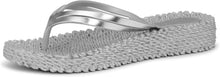 Ilse Jacobsen - Platform Flip Flops Metallic - Silver