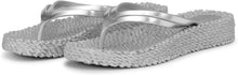 Ilse Jacobsen - Platform Flip Flops Metallic - Silver