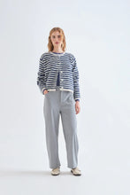 Compania Fantastica - Striped Cardigan - White and Blue