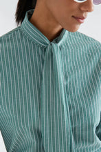 Compania Fantastica - Neck Tie Shirt - Green Stripes