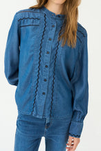 Pieszak - Celika Emb Shirt - Dark Denim