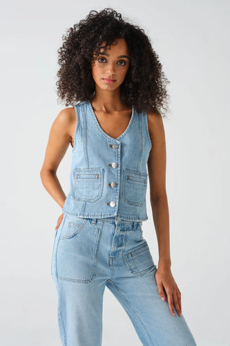 Seventy + Mochi Bea Waistcoat in Oceanic Blue