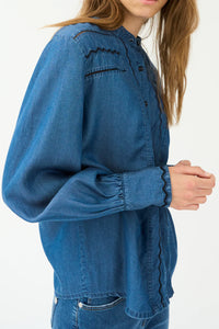 Pieszak - Celika Emb Shirt - Dark Denim