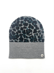 Nooki - Darcy Leopard Beanie - Grey Mix