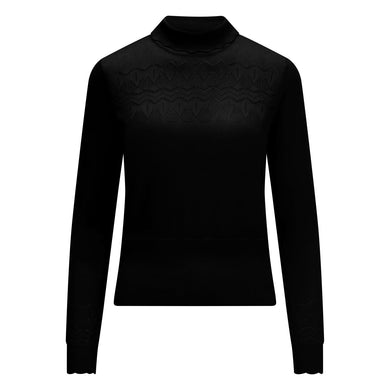 One Collective - Kul Pointelle High Neck Knit - Black