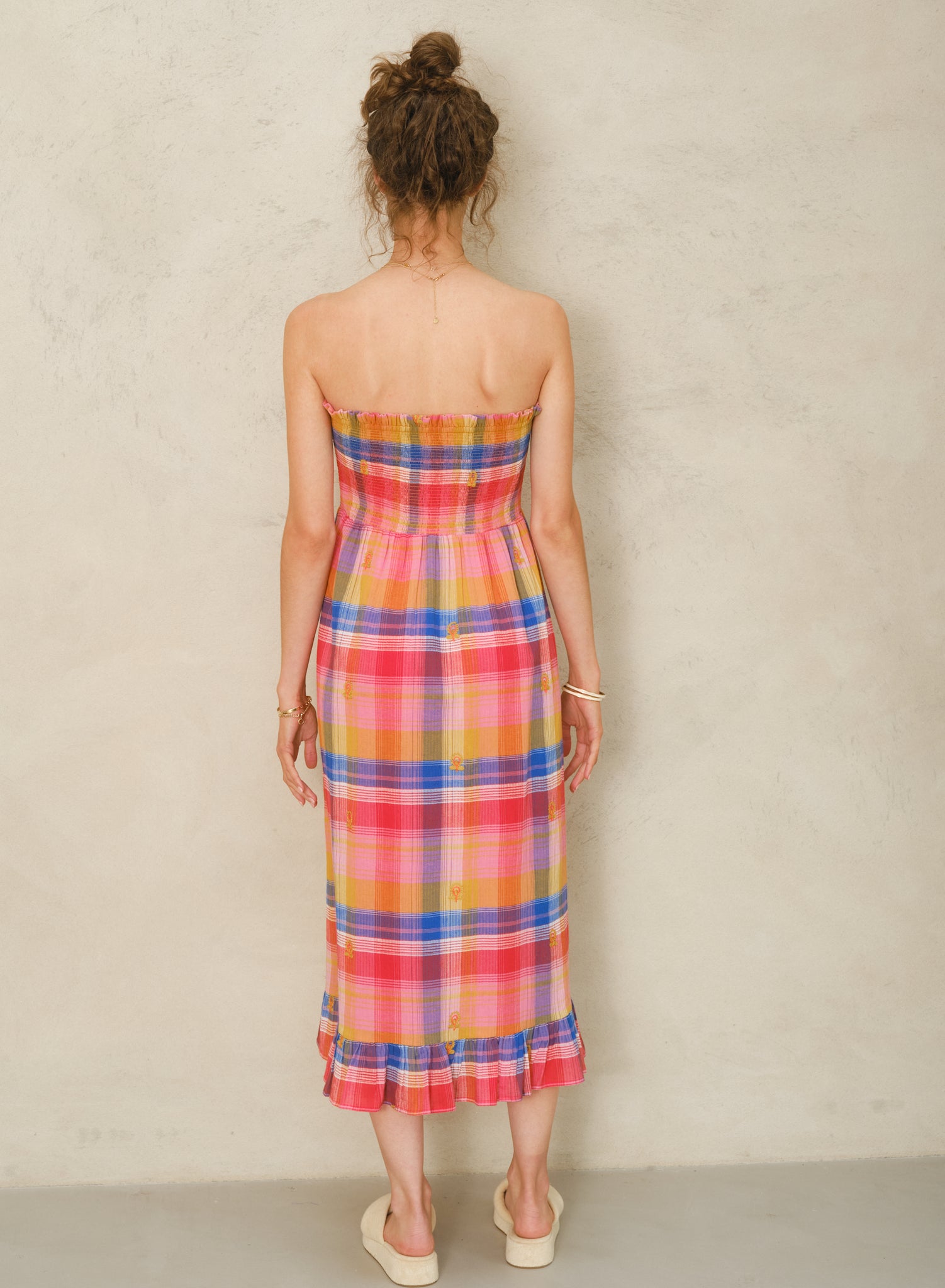 alba check maxi dress Boden Alba Check Maxi Dress in Red