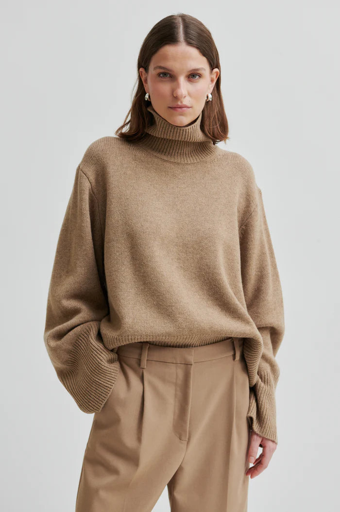 Second Female - Alpha Knit T-Neck - Camel