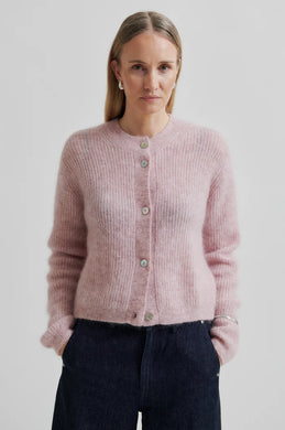 Second Female - Andrea Knit Rib Cardigan - Rose