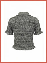 Nooki - Astrid Gingham Blouse- Black