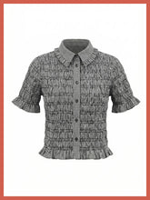 Nooki - Astrid Gingham Blouse- Black