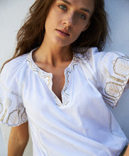 Rose & Rose Baker Top - White/Taupe