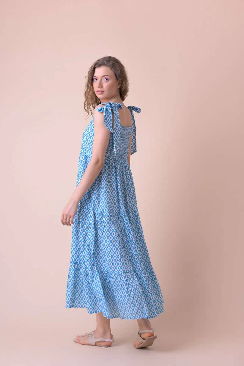 Dreams Handmade Apparel Capri Dress - Habibi Blue BOHO BEACH FEST Dreams Handmade Apparel Capri Dress - Habibi Blue BOHO BEACH FEST
