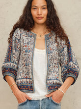 M.A.B.E - Cass Print Jacket - Indigo/Rust