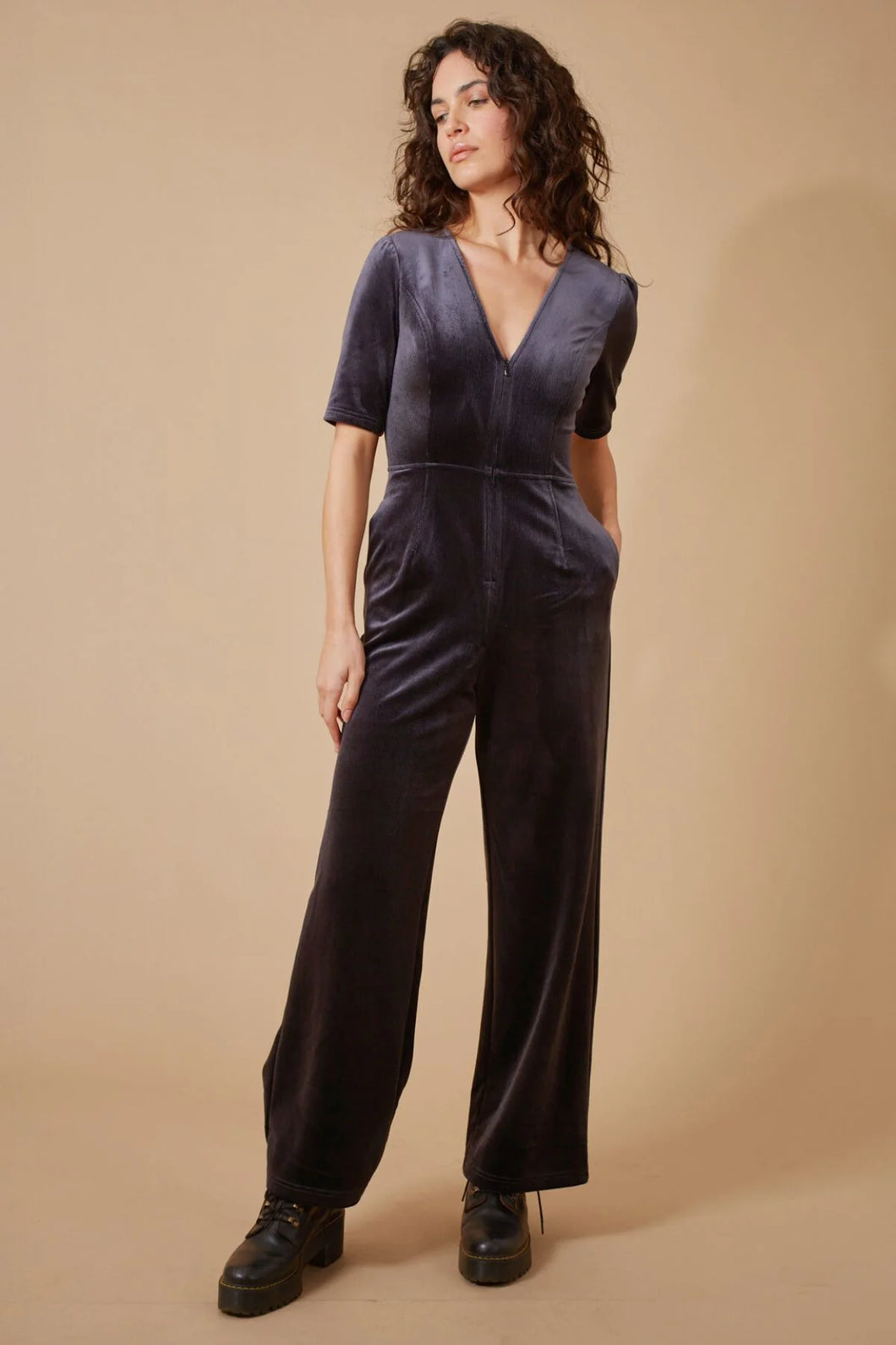 Traffic People - Corrie Bratter Clan Jumpsuit in Charcoal