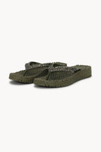 Ilse Jacobsen - Glitter Stone Platfrom Flip Flops - Army