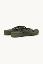 Ilse Jacobsen - Glitter Stone Platfrom Flip Flops - Army
