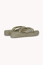 Ilse Jacobsen - Glitter Stone Platform Flip Flops - Platin