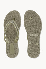 Ilse Jacobsen - Glitter Stone Platform Flip Flops - Platin