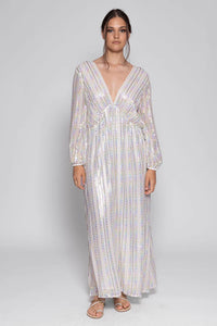 sundress chicago long dress Sundress Chicago Long Dress In Pink In Roma Lipstick - 30% Off