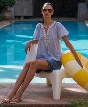 Rose & Rose - Passementerie Top - Blue Stripes