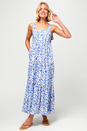 Aspiga Tabitha Maxi Dress- Blue Cheetah