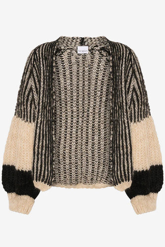 Noella - Liana Knit Cardigan - Cream/Black